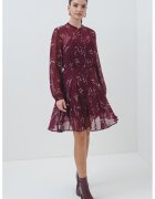 Armani Exchange Rochie cu maneci lungi si imprimeu - Visiniu