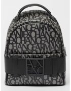 Armani Exchange Rucsac de piele ecologica cu bretele ajustabile - Alb/Negru