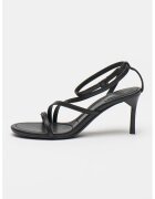Armani Exchange Sandale de piele ecologica cu bareta pe glezna - Negru