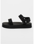 Armani Exchange Sandale textile cu velcro - Negru