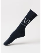 Armani Exchange Sosete lungi cu logo - Gri/Albastru ultramarin