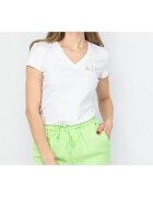 Armani Exchange Tricou cu decolteu in v si detaliu logo