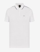 Armani Exchange Tricou cu guler polo din amestec de in -