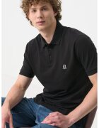 Armani Exchange Tricou cu logo si guler polo - Negru