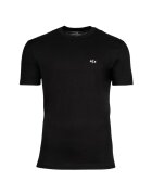 Armani Exchange Tricou de bumbac cu decolteu la baza gatului - Negru