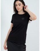 Armani Exchange Tricou de bumbac cu decolteu la baza gatului - Negru