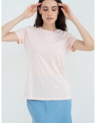 Armani Exchange Tricou de bumbac cu decolteu la baza gatului - Piersica