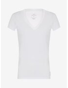 Armani Exchange Tricou de bumbac pima - cu decolteu in V - Alb