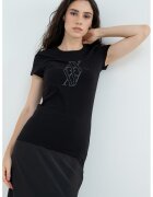Armani Exchange Tricou din amestec de bumbac cu logo - Negru