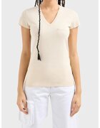 Armani Exchange Tricou din bumbac cu decolteu in V -