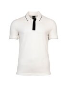 Armani Exchange Tricou polo cu accente cu model in dungi - Alb