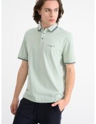 Armani Exchange Tricou polo cu benzi contrastante - Verde pal