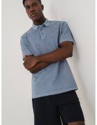 Armani Exchange Tricou polo cu logo discret - Albastru prafuit