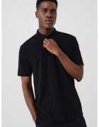 Armani Exchange Tricou polo cu logo discret - Negru