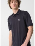 Armani Exchange Tricou polo cu logo discret pe piept - Negru stins