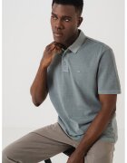 Armani Exchange Tricou polo cu logo discret - Verde sparanghel