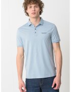Armani Exchange Tricou polo regular fit - Albastru deschis