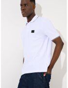 Armani Exchange Tricou polo regular fit din pique - Negru/Alb optic