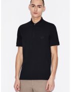 Armani Exchange Tricou polo slim fit cu logo discret - Bleumarin