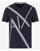 Armani Exchange Tricou regular fit cu imprimeu logo - Bleumarin