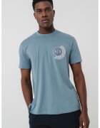 Armani Exchange Tricou regular-fit cu imprimeu logo pe piept - Albastru prafuit