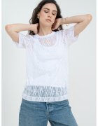 Armani Exchange Tricou regular fit cu logo - Alb