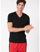 Armani Exchange Tricou slim fit cu decolteu in V - Negru