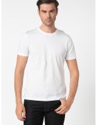 Armani Exchange Tricou slim fit cu decolteu la baza gatului - Alb