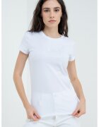 Armani Exchange Tricou slim fit cu decolteu la baza gatului - Alb
