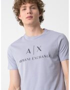 Armani Exchange Tricou slim fit de bumbac cu logo - Gri deschis