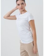 Armani Exchange Tricou slim-fit decorat cu logo - Alb/Transparent