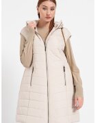 Armani Exchange Vesta lunga cu vatelina si gluga - Bej deschis