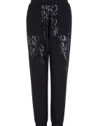 Armani Pantaloni negru - 95% bumbac - 5% elastan - cu logo in relief