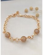 Atelier Miu Bratara cu talismane cu zirconia - Auriu