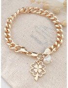 Atelier Miu Bratara de lant cu talisman trifoi - Auriu
