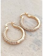 Atelier Miu Cercei decorati cu zirconia - Auriu
