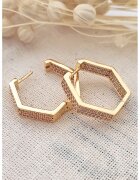 Atelier Miu Cercei hexagonali - Auriu