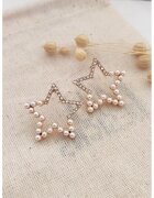 Atelier Miu Cercei in forma de stea cu zirconia - Auriu - Crem - Auriu/Crem