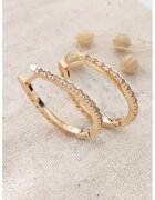 Atelier Miu Cercei rotunzi cu zirconia - Auriu - Auriu