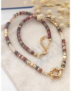 Atelier Miu Colier cu pietre de variasite - Multicolor