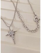 Atelier Miu Colier din argint 025 cu pandantiv cu pietre zirconia - Argintiu