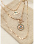Atelier Miu Colier stratificat cu pandantive Evil Eye