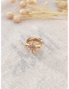 Atelier Miu Inel fara inchidere decorat cu cristale zirconia - Auriu
