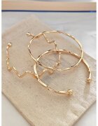 Atelier Miu Set de bratara rigide- 3 piese - Auriu