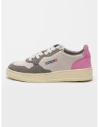 AUTRY Pantofi sport wedge cu strat exterior de piele intoarsa Medalist - Roz pastel/Crem/Bej deschis
