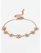 AVANT-GARDE PARIS Bratara cu talismane florale - Auriu rose