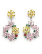 AVANT-GARDE PARIS Cercei cu model floral - Multicolor