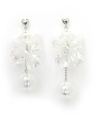 AVANT-GARDE PARIS Cercei cu Mother of Pearl - Alb/Argintiu