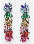 AVANT-GARDE PARIS Cercei drop cu cristale multicolore - Multicolor