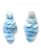 AVANT-GARDE PARIS Cercei drop de aur de 18K filat - Albastru pastel
